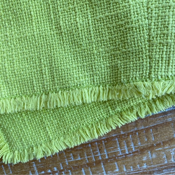 MOSCHINO Cheap & Chic Lime Green Raw Hem Pencil Skirt Sz 12 - Picture 3 of 6